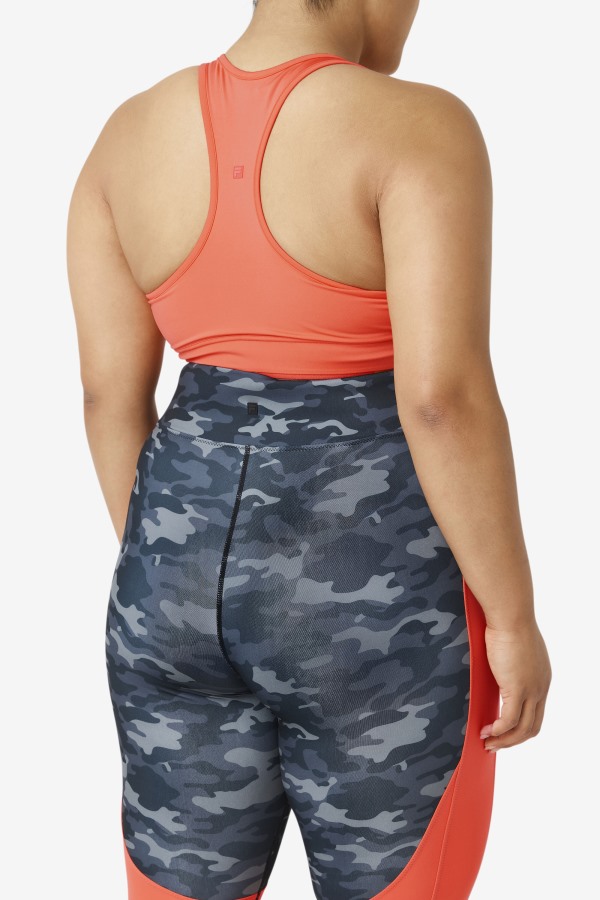 Fila Outlets Uplift Racerback Bra Top Hot Coral