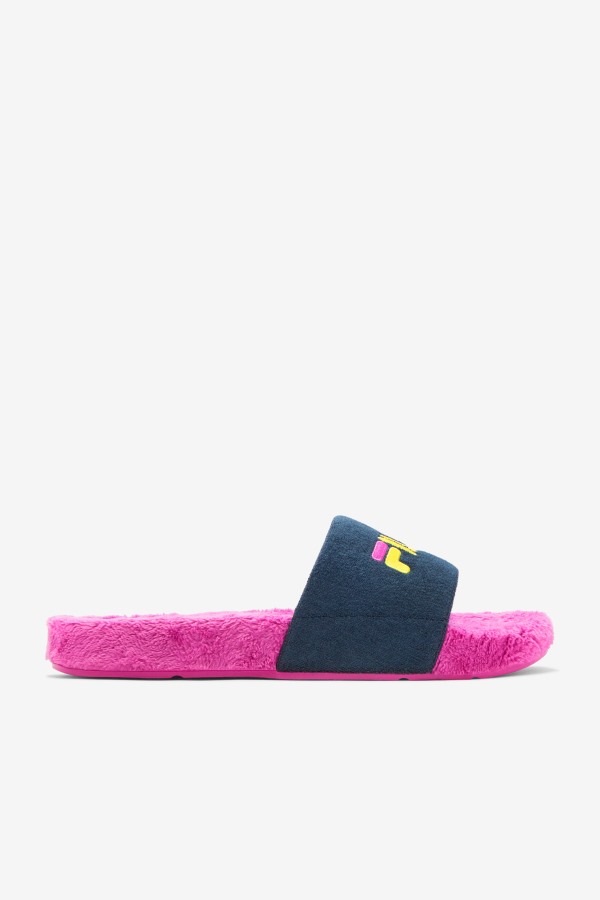 Fila Outlets Terry Drifter Slide Ocean/Purple/Yellow