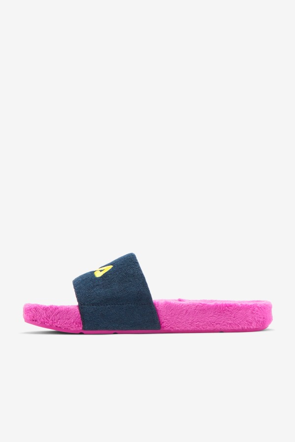 Fila Outlets Terry Drifter Slide Ocean/Purple/Yellow