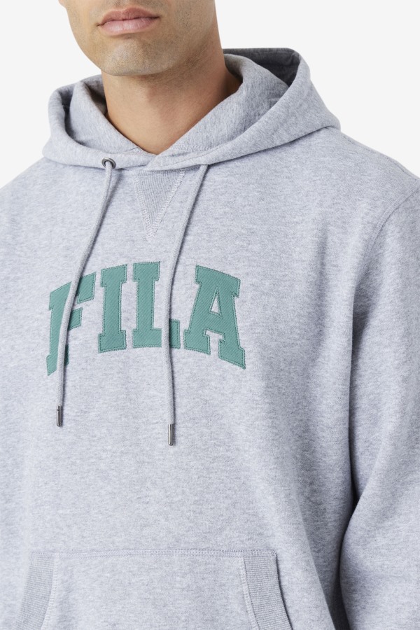 Light Grey Marl/Blue Spruce Fila Outlets Brook Hoodie
