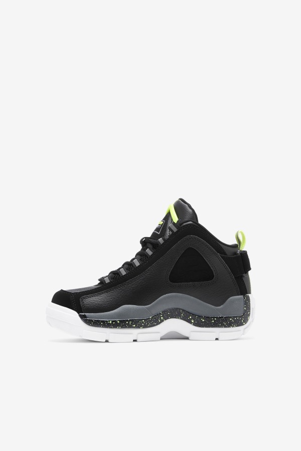 Black/Sunny Lime/Castlerock Big Kids\' Grant Hill 2 Fila Outlets
