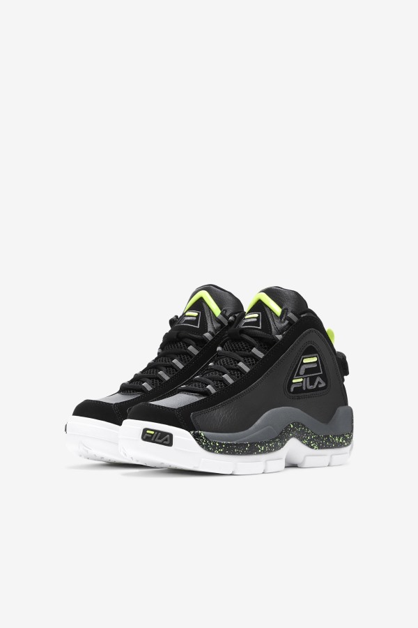 Black/Sunny Lime/Castlerock Big Kids\' Grant Hill 2 Fila Outlets