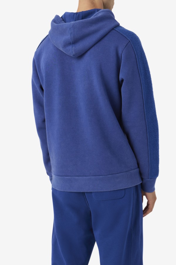 Bryson Vintage Wash Hoodie Fila Outlets Blue/Gardenia