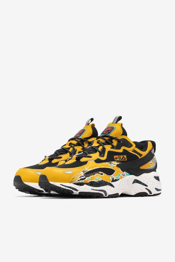 Men\'s Ray Tracer Apex Fila Outlets Black/Golden Rod/White