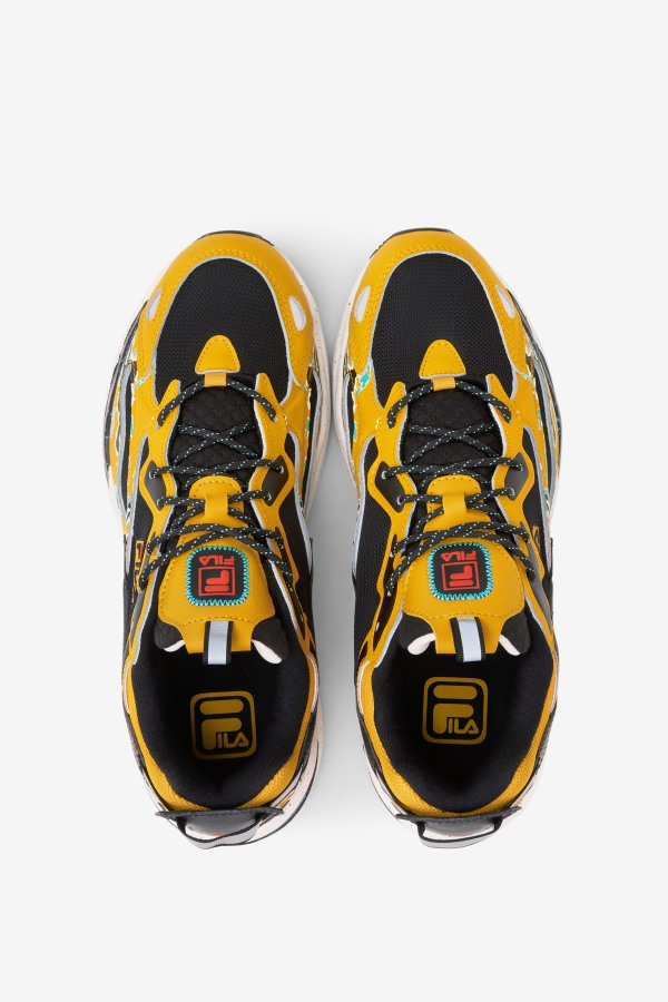 Men\'s Ray Tracer Apex Fila Outlets Black/Golden Rod/White