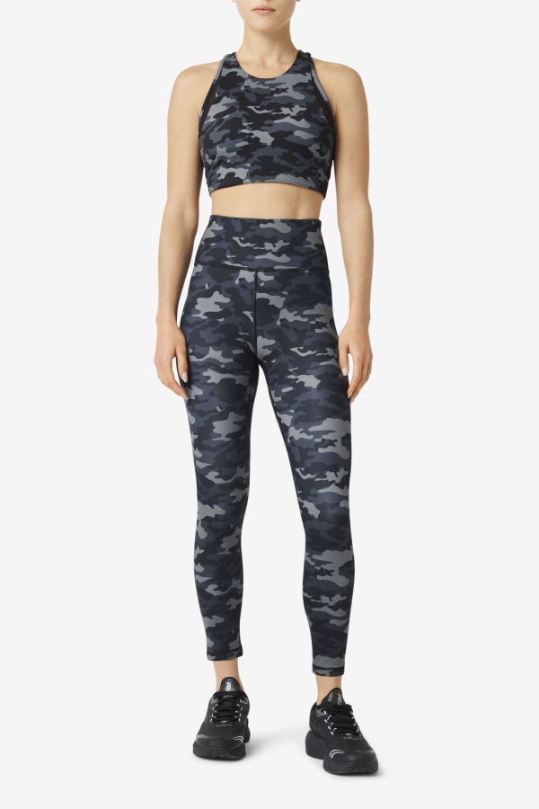 Fila Outlets Dark Camo/Black Forza Sleek 7/8 Leggings