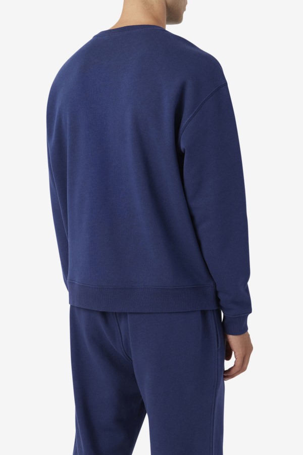 2Pac Fleece Patch Crew Fila Outlets Navy