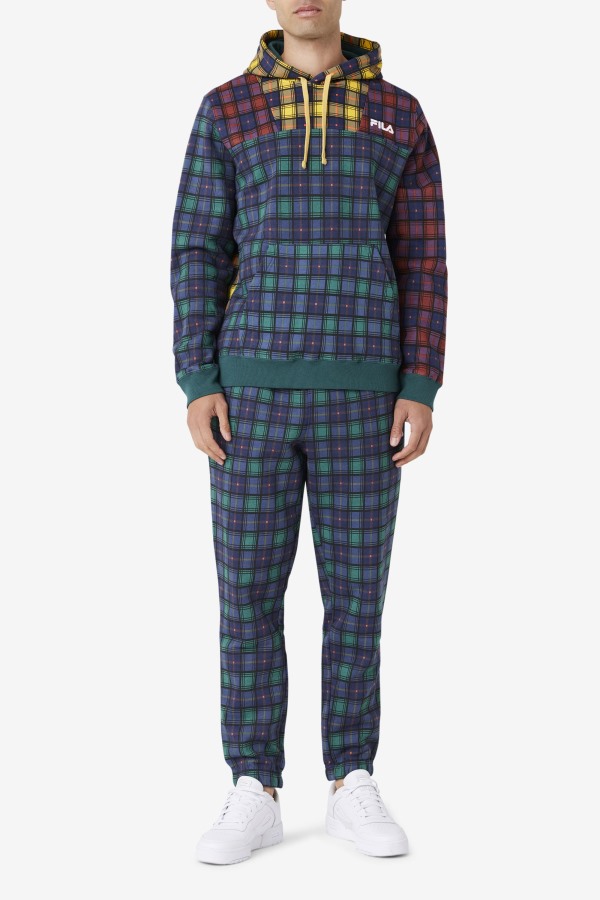 June Bug/Rhubarb/Navy Dorm Plaid Hoodie Fila Outlets