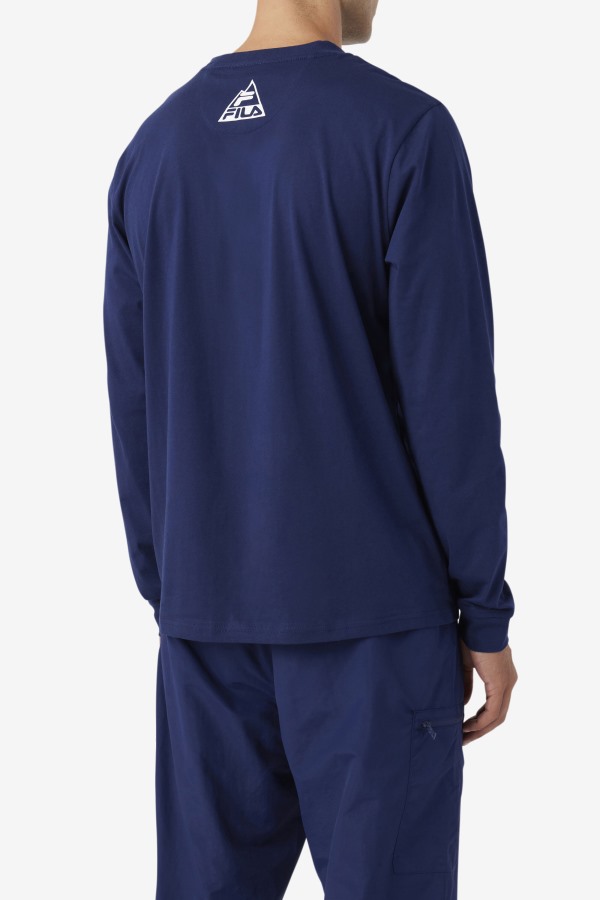 Fila Outlets Navy/Iced Aqua/Egret Kare Long Sleeve Tee