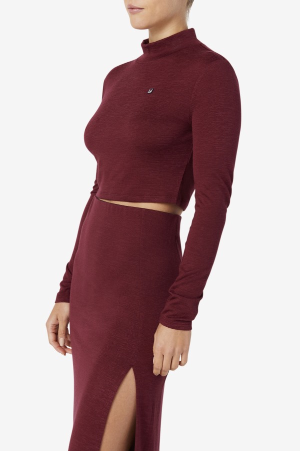 Fila Outlets Tawny Port Luise Turtleneck Top