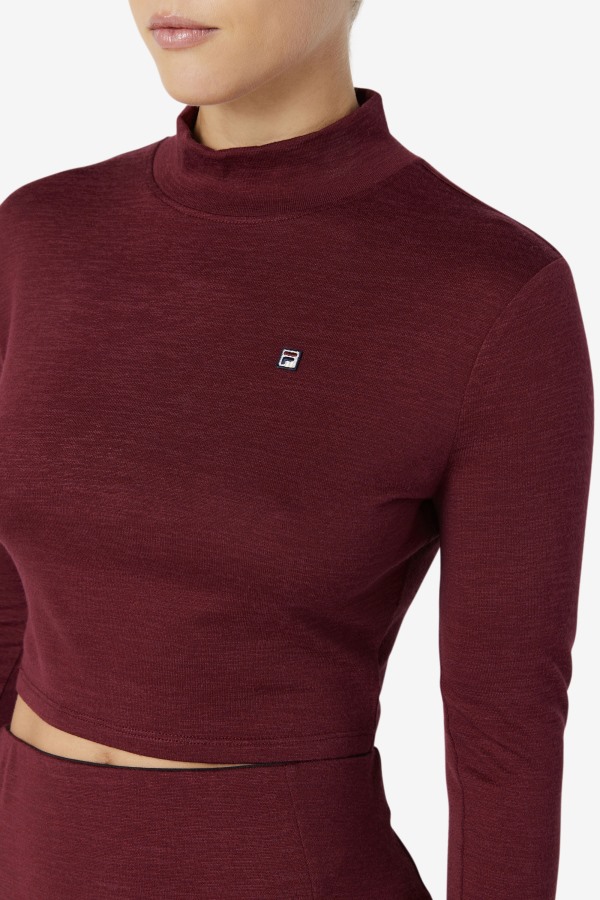 Fila Outlets Tawny Port Luise Turtleneck Top