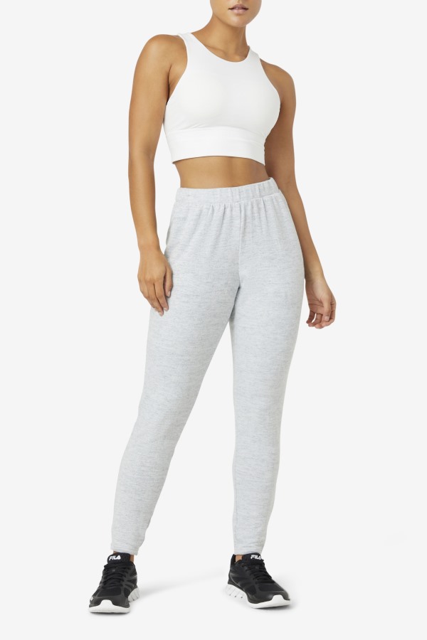 White Fila Outlets Uplift High Neck Sports Bra