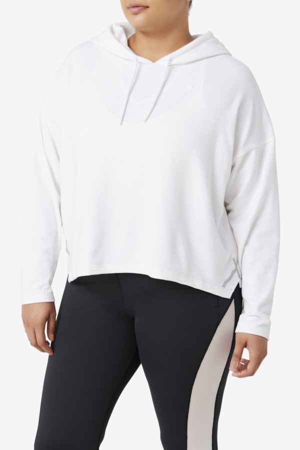 Fila Outlets Fi-Lux Cropped Hoodie White
