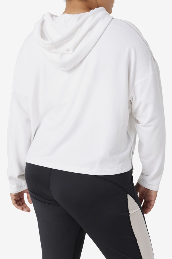 Fila Outlets Fi-Lux Cropped Hoodie White