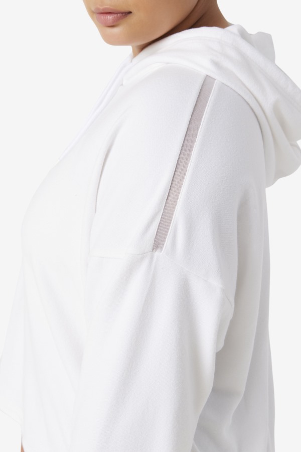 Fila Outlets Fi-Lux Cropped Hoodie White