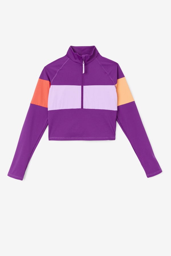 Fila Outlets Jaida Based Layer Half Zip Charisma/Crocus Petal/Cayenne