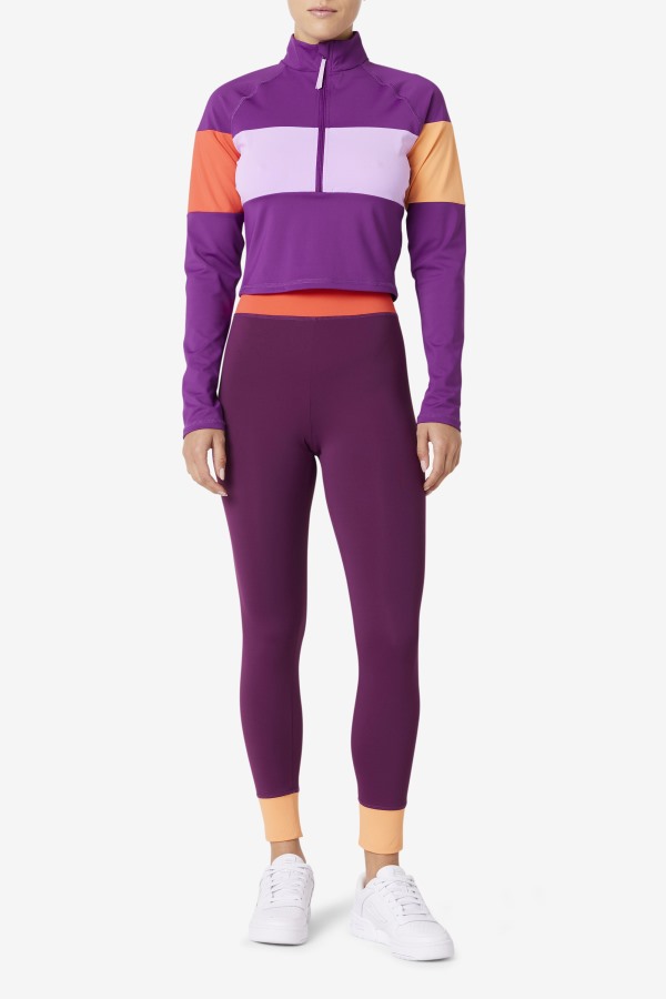 Fila Outlets Jaida Based Layer Half Zip Charisma/Crocus Petal/Cayenne