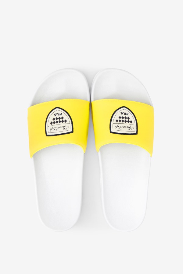 White/Yellow/Navy Fila Outlets Men\'s Drifter CC