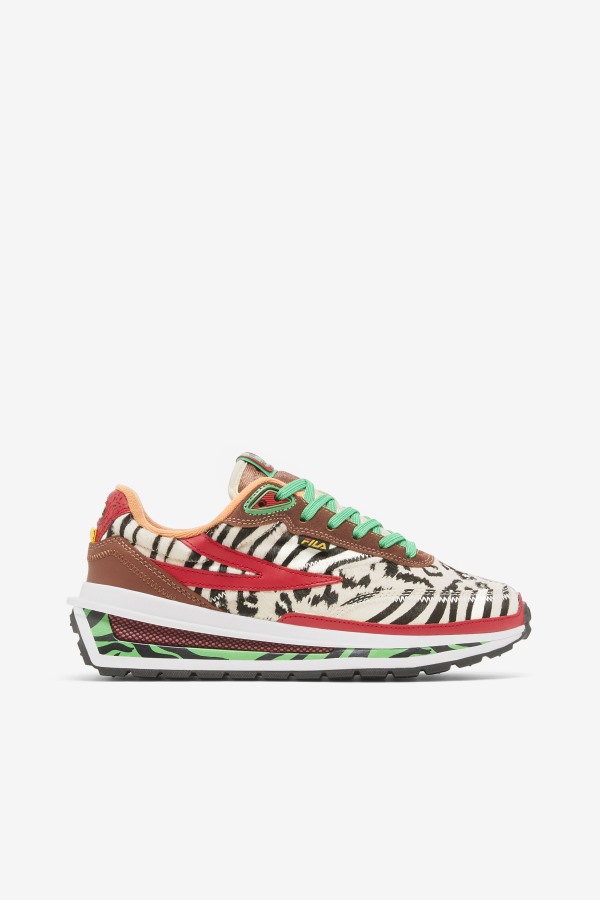Sequoia/Red/Seedpearl Fila Outlets Women's Renno Zero Animal