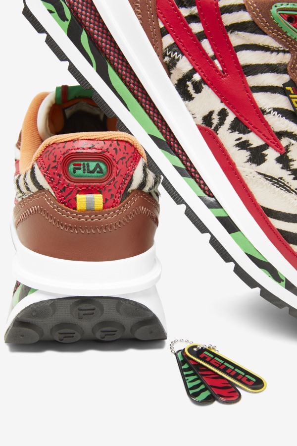 Sequoia/Red/Seedpearl Fila Outlets Women\'s Renno Zero Animal