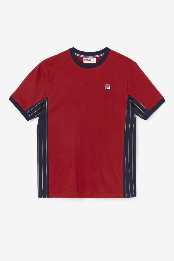Rhubarb/Peacoat/Golden Glow Warner Tee Fila Outlets