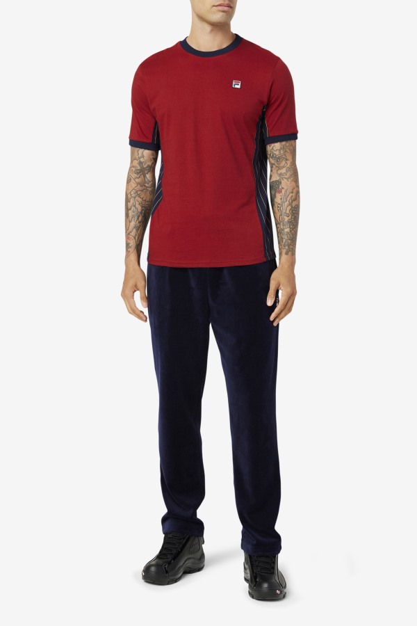 Rhubarb/Peacoat/Golden Glow Warner Tee Fila Outlets