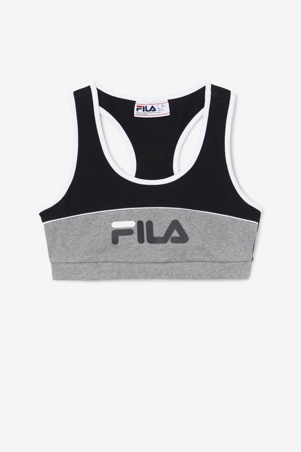 Kairi Bra Top Fila Outlets Black/Heather/White