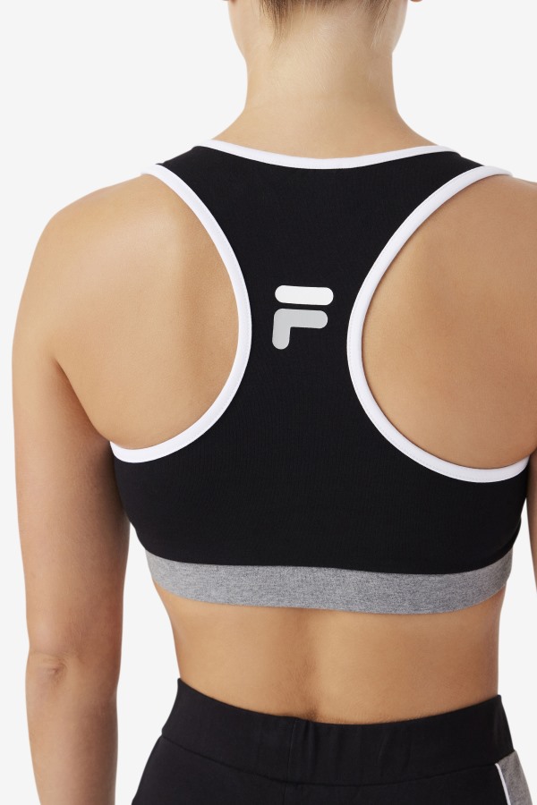 Kairi Bra Top Fila Outlets Black/Heather/White