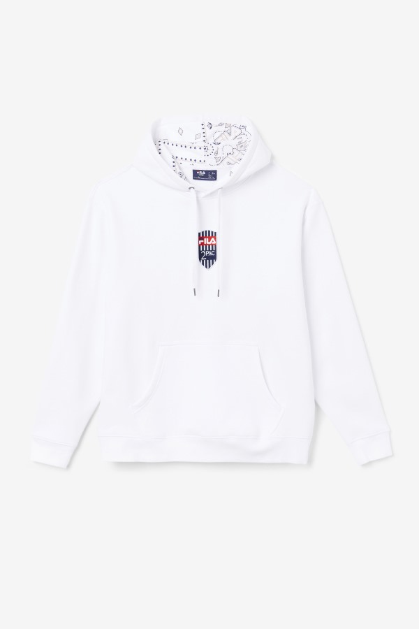 White Fila Outlets 2Pac Patch Hoodie