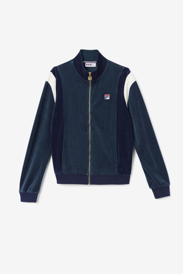 Floyd Velour Jacket Fila Outlets Teal/Navy/Egret