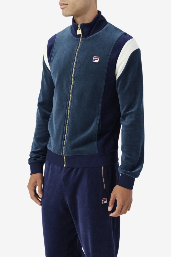 Floyd Velour Jacket Fila Outlets Teal/Navy/Egret