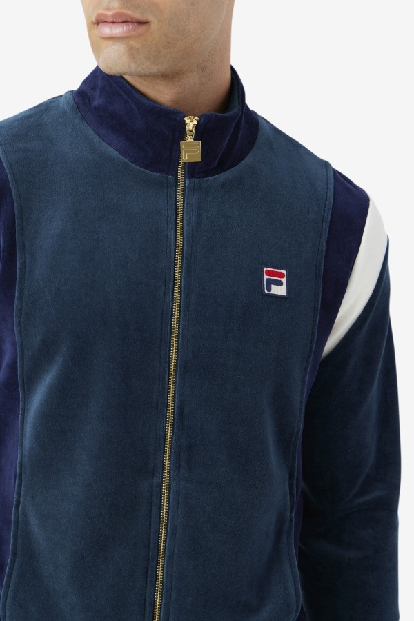 Floyd Velour Jacket Fila Outlets Teal/Navy/Egret