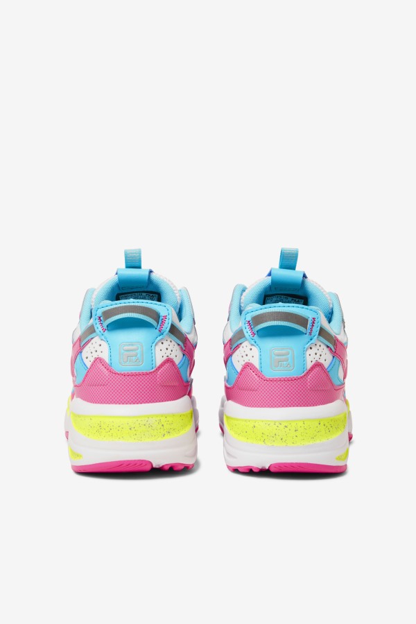 Fila Outlets Women\'s Ray Tracer Apex White/Pink Glo/Bluefish