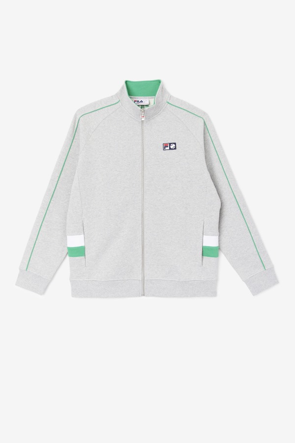 Sutton Track Jacket Light Grey/Jelly Bean/White Fila Outlets