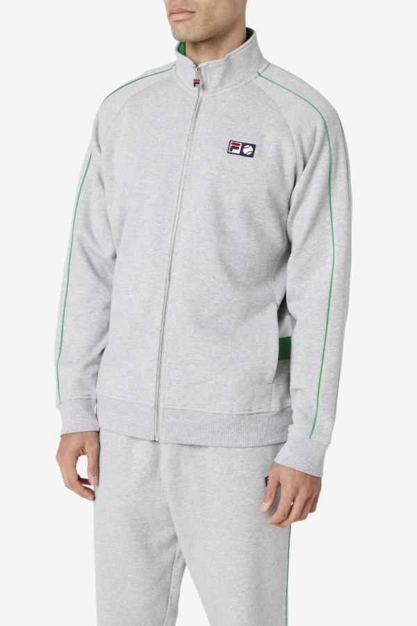 Sutton Track Jacket Light Grey/Jelly Bean/White Fila Outlets