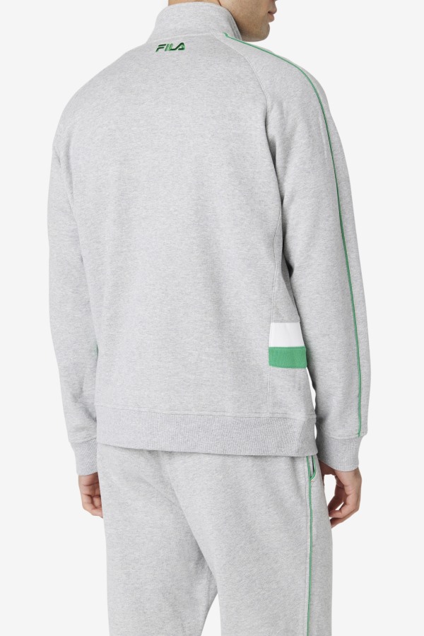 Sutton Track Jacket Light Grey/Jelly Bean/White Fila Outlets