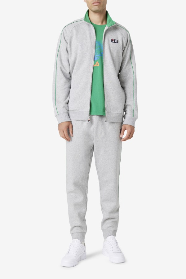 Sutton Track Jacket Light Grey/Jelly Bean/White Fila Outlets