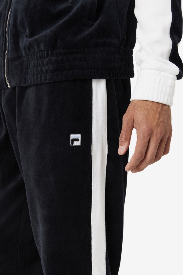 Black/White/Skyway Fila Outlets Brice Velour Pant
