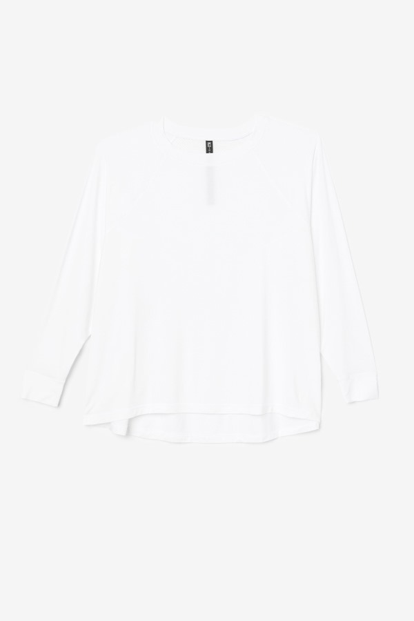 Fi-Lux Mesh Back Long Sleeve Crew Fila Outlets White