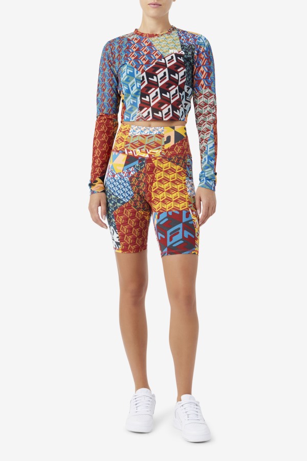 Birdy Long Sleeve Top Ocean/Yellow/Whitee Fila Outlets