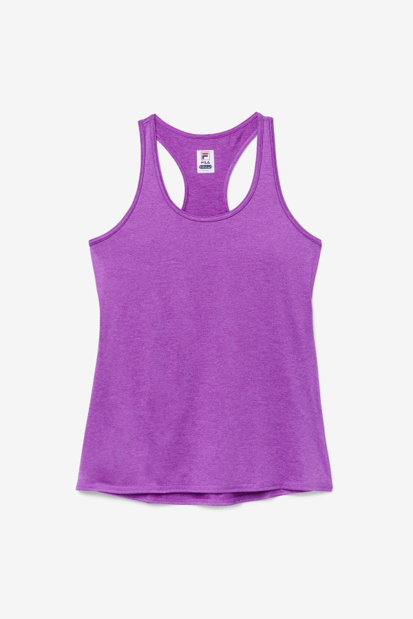 Pickleball Racerback Tank Purple Cactus Heather Fila Outlets