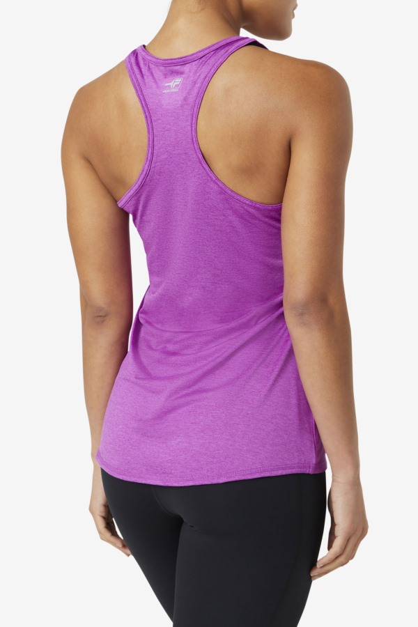 Pickleball Racerback Tank Purple Cactus Heather Fila Outlets