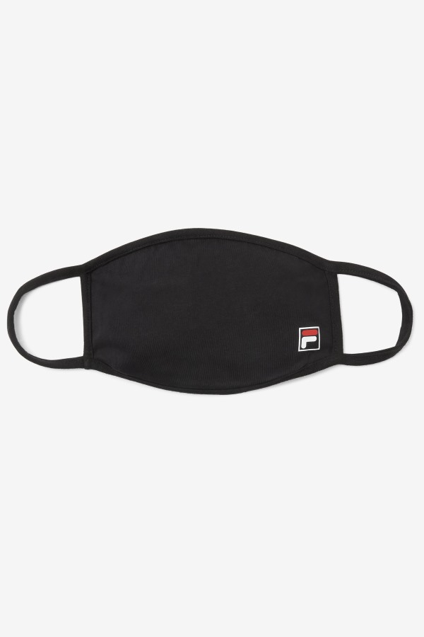 Black Fila Outlets F-Box Logo Face Mask in Black