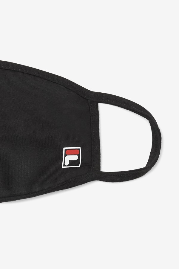 Black Fila Outlets F-Box Logo Face Mask in Black