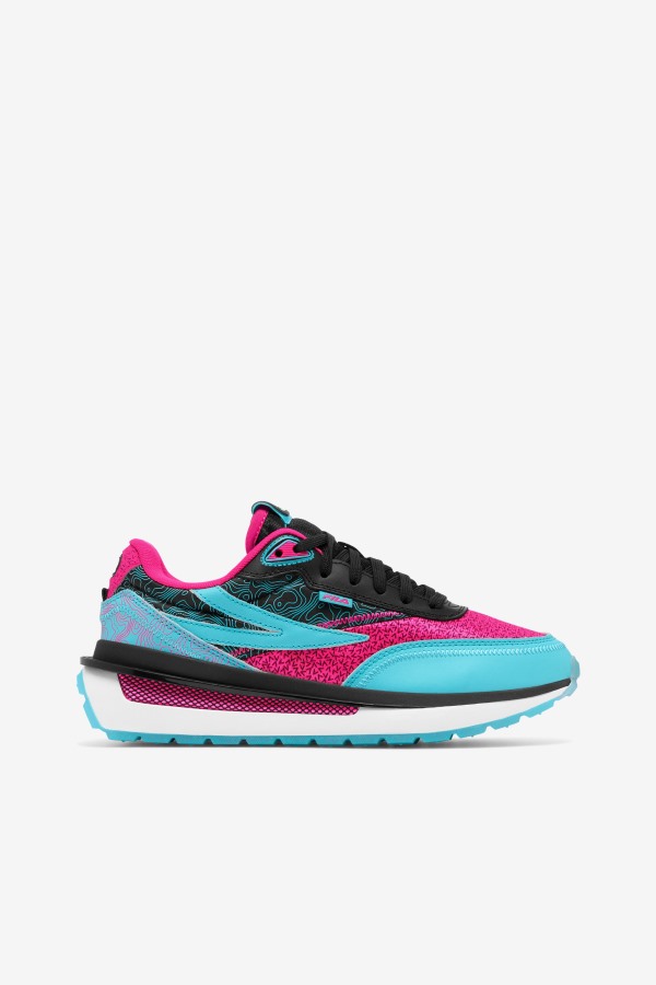 Fila Outlets Black/Pink Glo/White Women's Renno