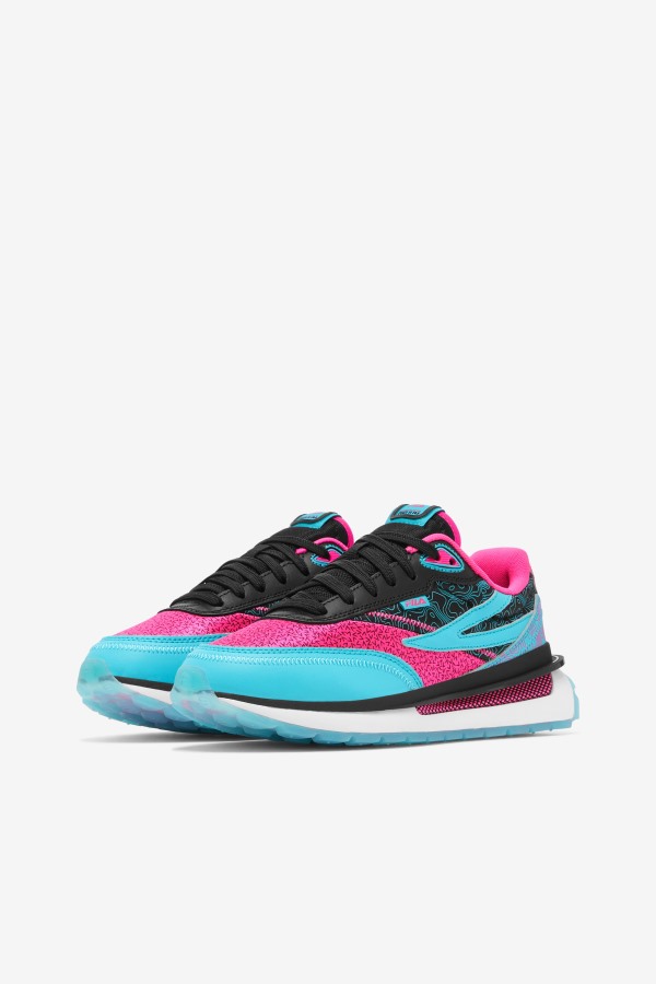 Fila Outlets Black/Pink Glo/White Women\'s Renno