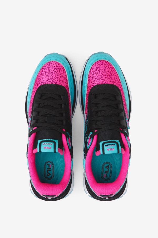 Fila Outlets Black/Pink Glo/White Women\'s Renno