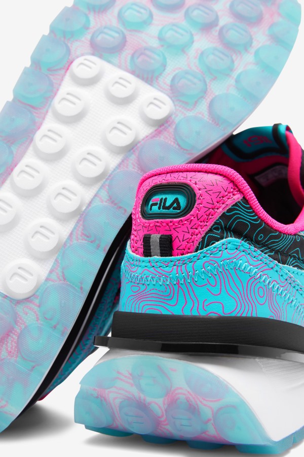 Fila Outlets Black/Pink Glo/White Women\'s Renno