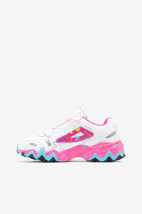 Women\'s Oakmont TR Fila Outlets White/Pink Glo/Bluefish