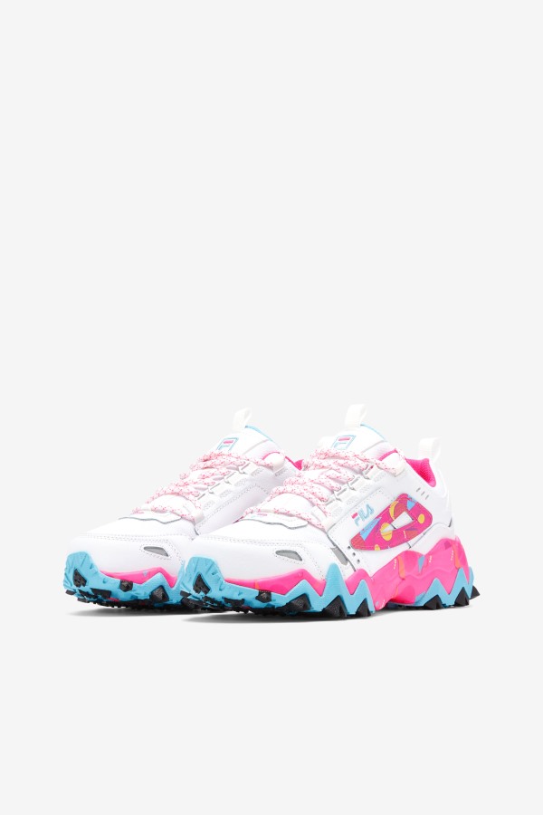 Women\'s Oakmont TR Fila Outlets White/Pink Glo/Bluefish